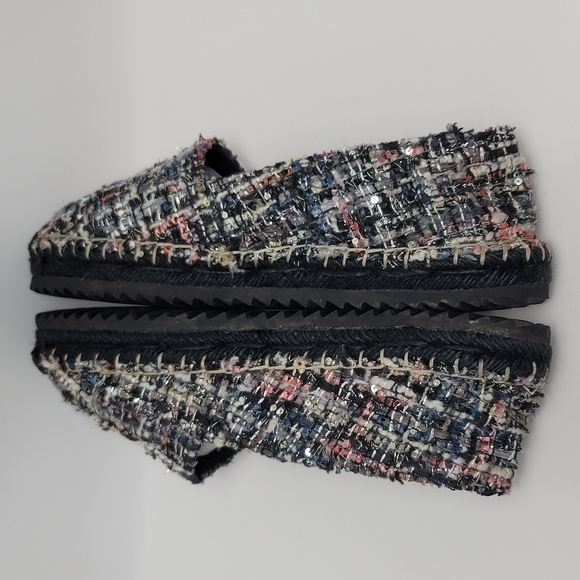 Karl Lagerfeld Arogo 2 Tweed Slip On Flat Shoes Size 8 - Picture 11 of 14